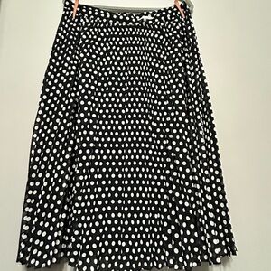 Calvin Klein Black and White A-Line Skirt